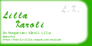 lilla karoli business card